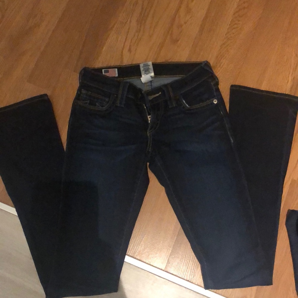 Dark Blue True Religion straight leg size 23